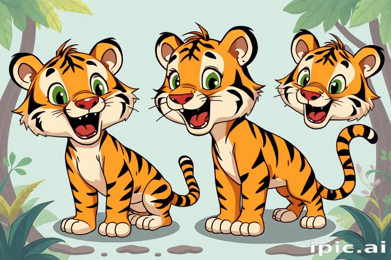 cartoon tigers