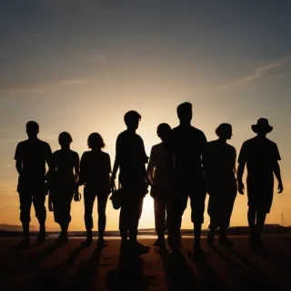 people silhouette png