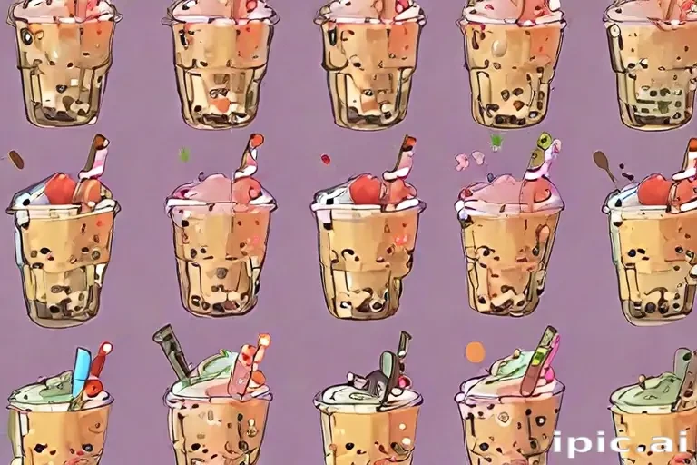 cute boba tea wallpapers