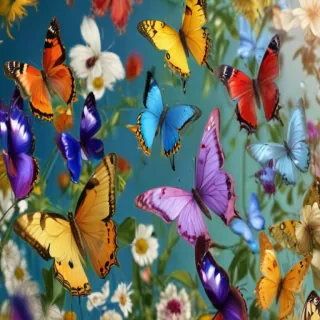 background with butterflies