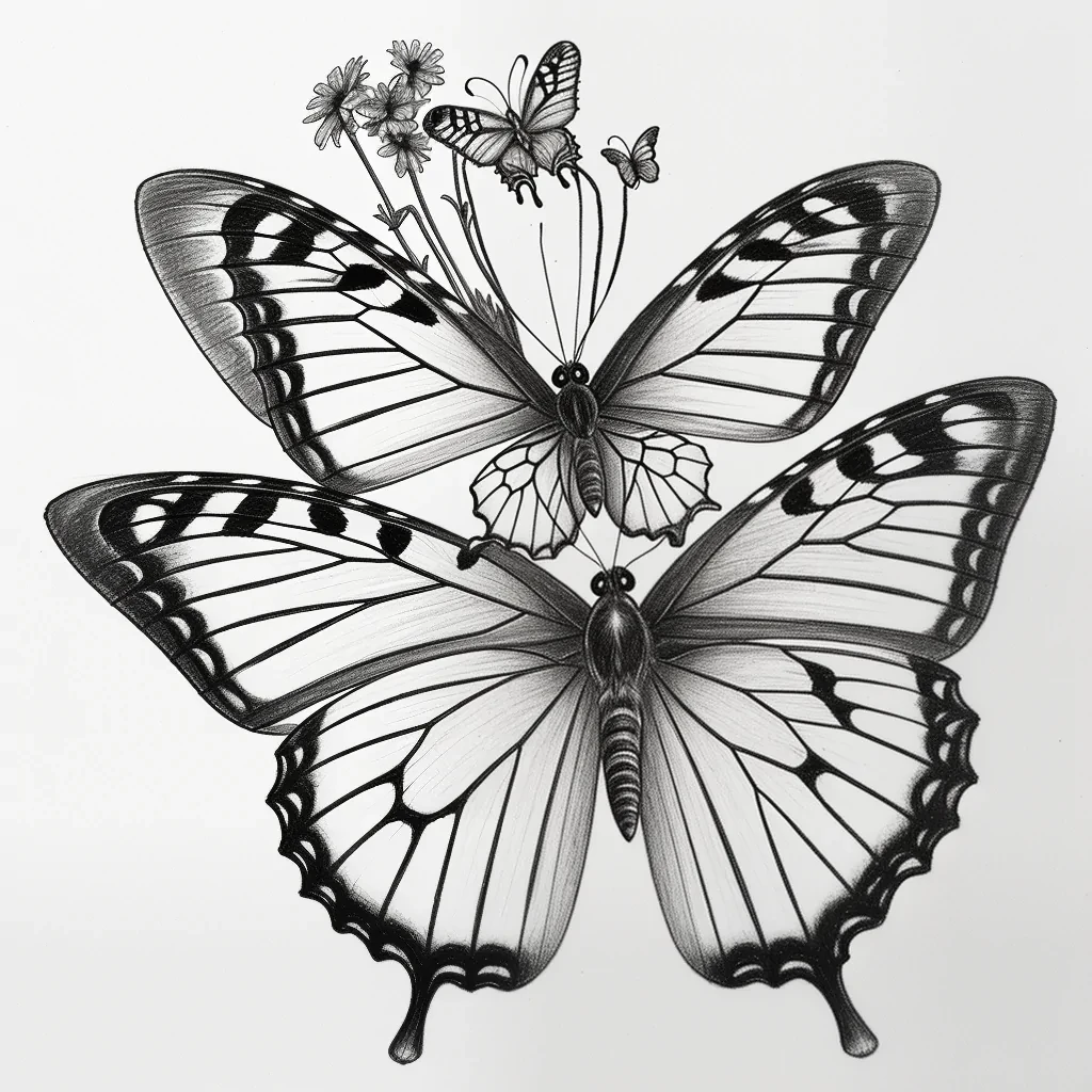 butterly drawing