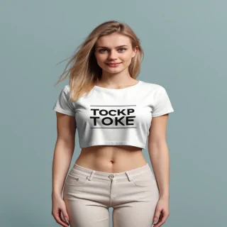 crop top shirt mockup