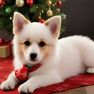 christmas dog wallpaper