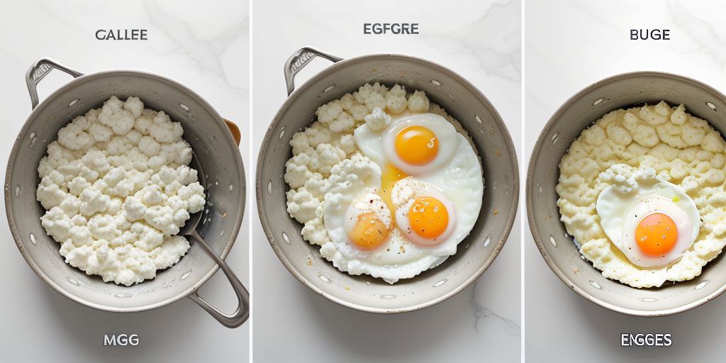 adding cottage cheese to eggs