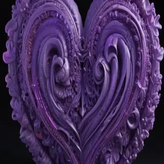 purple aesthetic heart