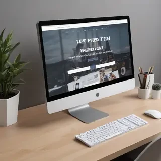 computer website mockup