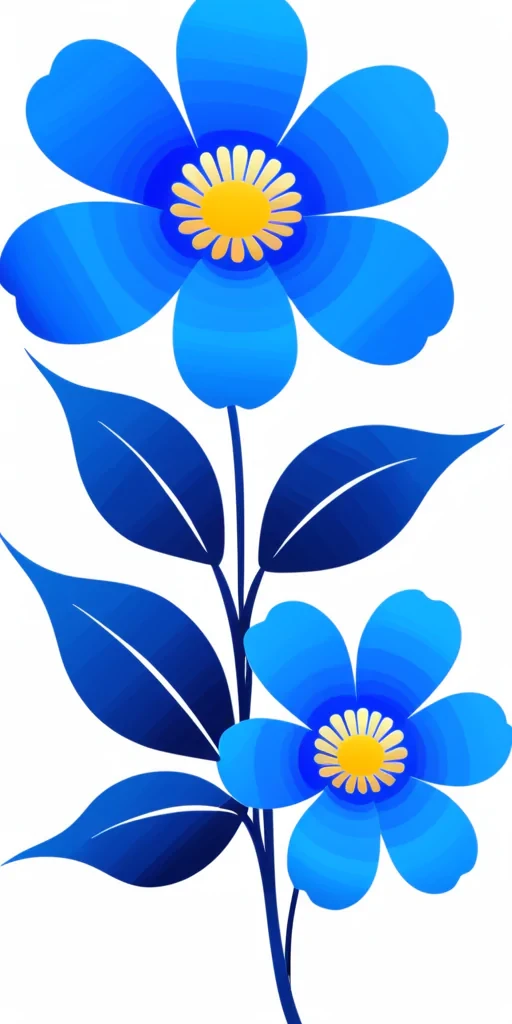 blue flower clip art