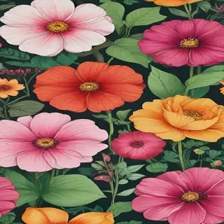 flower color drawings