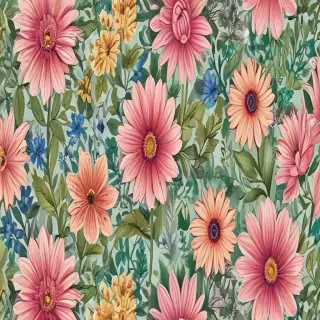 drawings of flowers in color