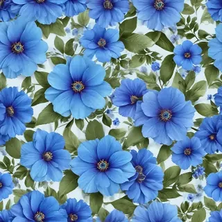 blue flowers transparent background