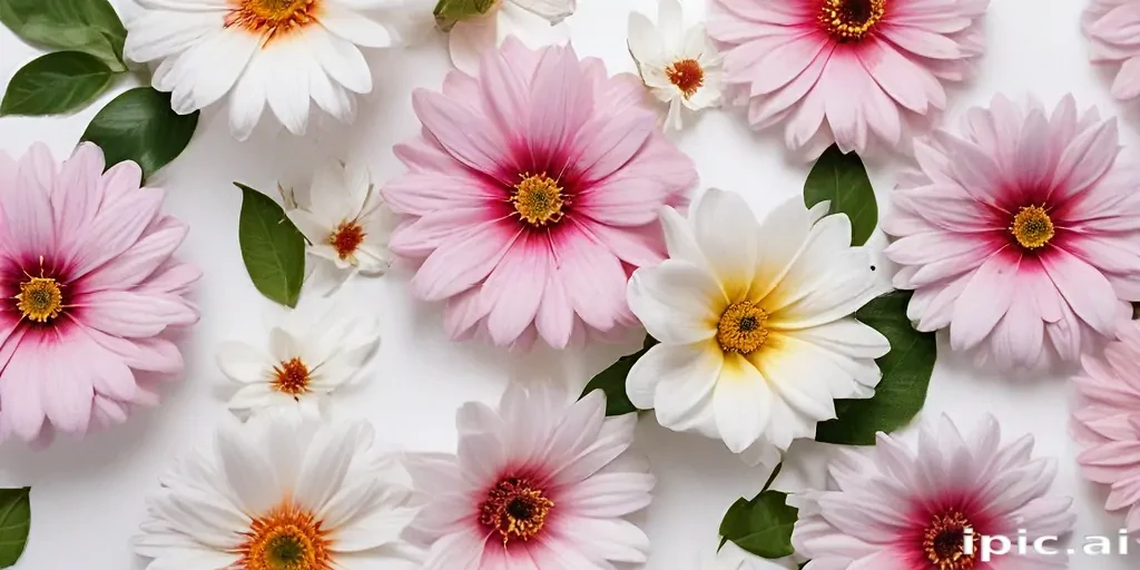 flowers with white background