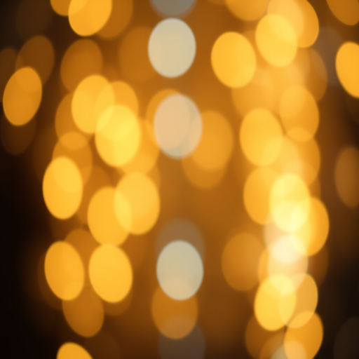 Create a bright, shimmering bokeh effect with golden and blue flecks in a soft-focus background, using a DSLR camera, 50mm lens, aperture f/1.8, ISO 100, with a wide-angle view and a warm color tone.