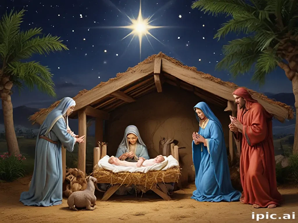merry christmas nativity images free