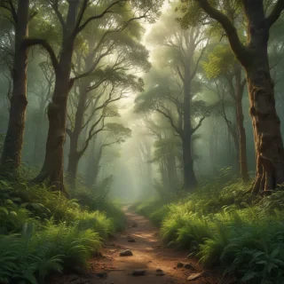 beautiful magical forest background
