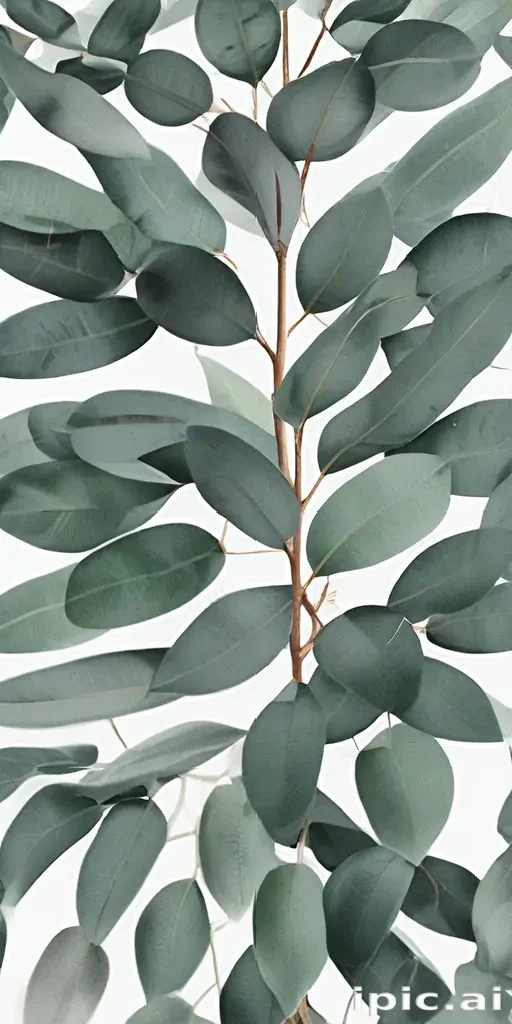 eucalyptus clipart black and white