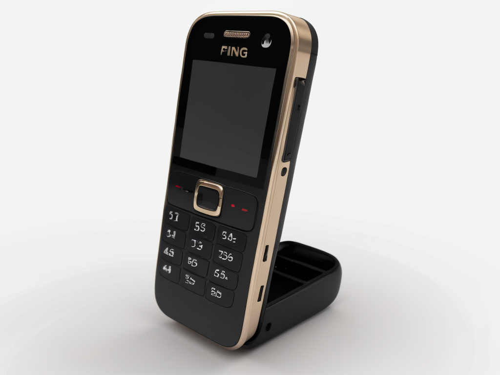 A Classic Feature Phone Design with a Stylish Black and Gold Finish