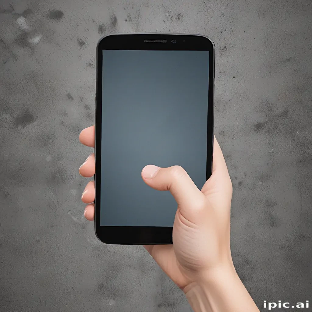 hand holding phone png