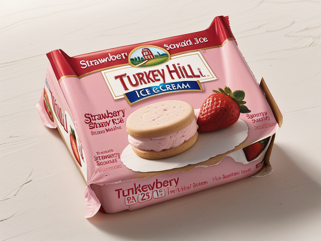 turkey hill strawberry ice cream sandwich