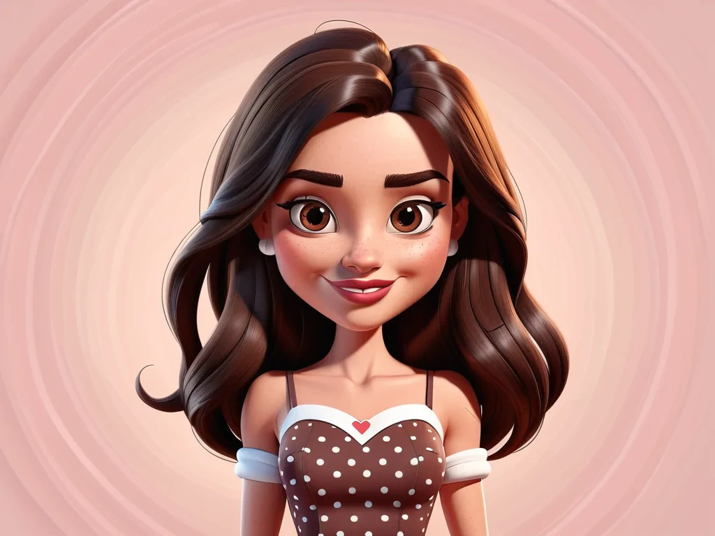 brunette cartoon character