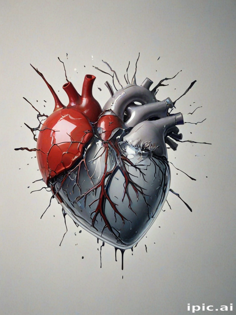 transparent broken heart