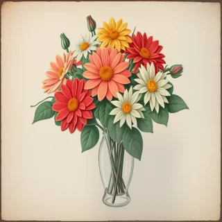 vintage flower illustration