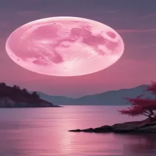 pink moon wallpaper