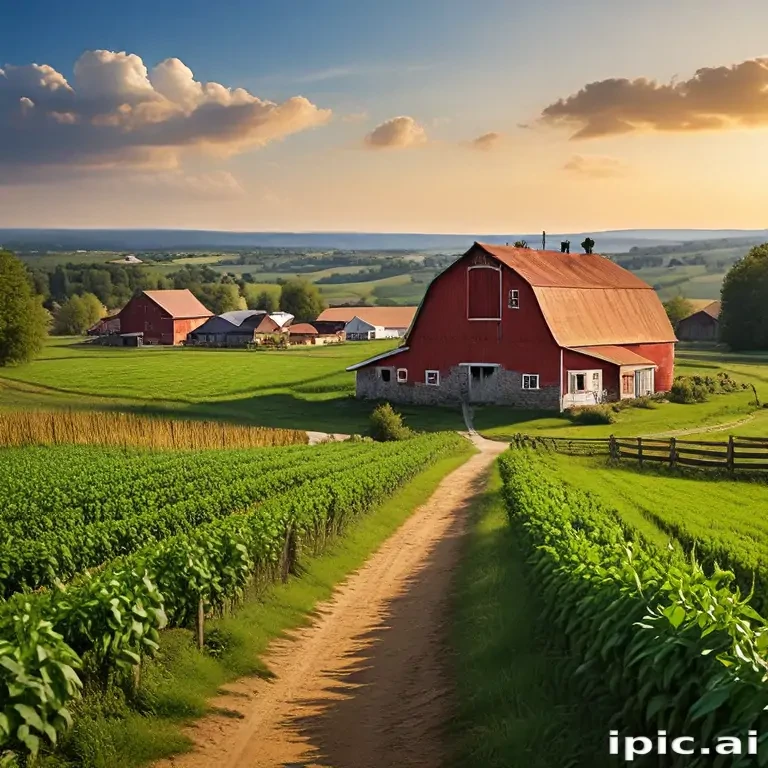 background of a farm