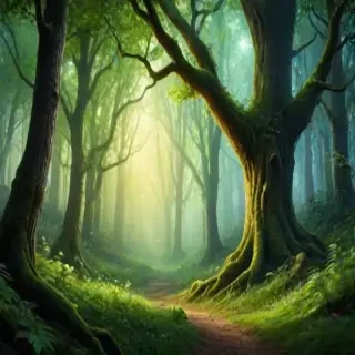beautiful magical forest background