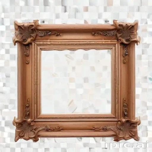 wooden picture frame png