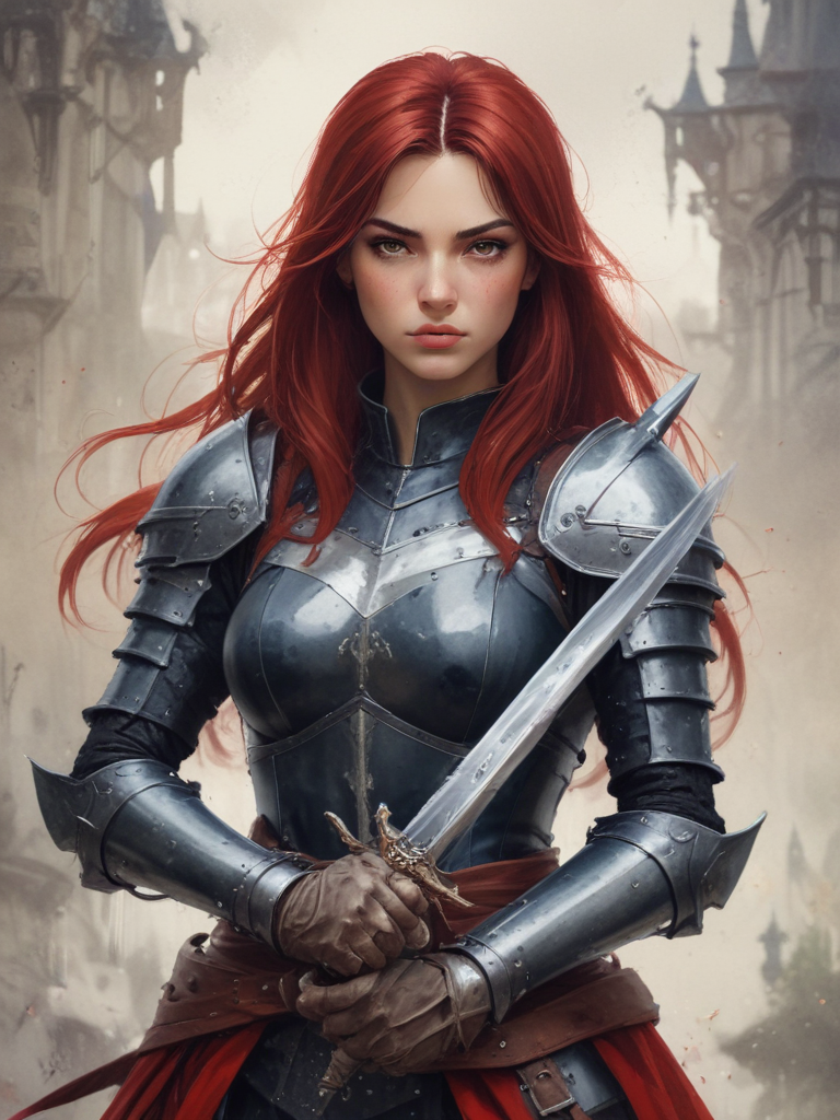 Ireena Kolyana, stunning angry knight lady. She has a sword. Medieval ...