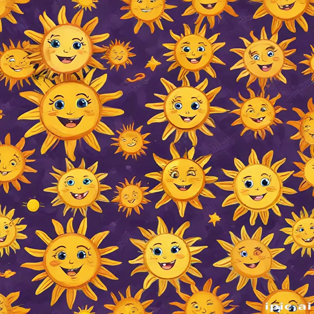 cartoon suns