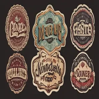 vintage stickers png