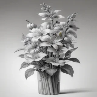 pencil drawing flowers