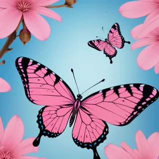 pink butterfly png