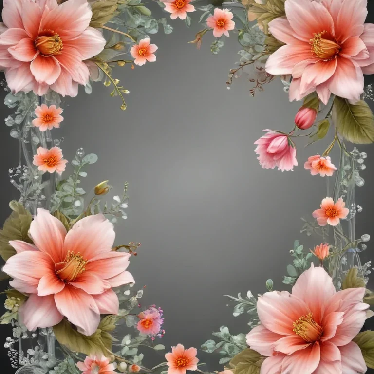 transparent flower border