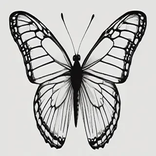 black butterfly outline