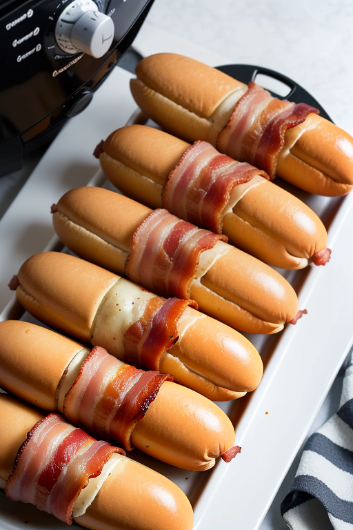 bacon wrapped hot dogs in air fryer