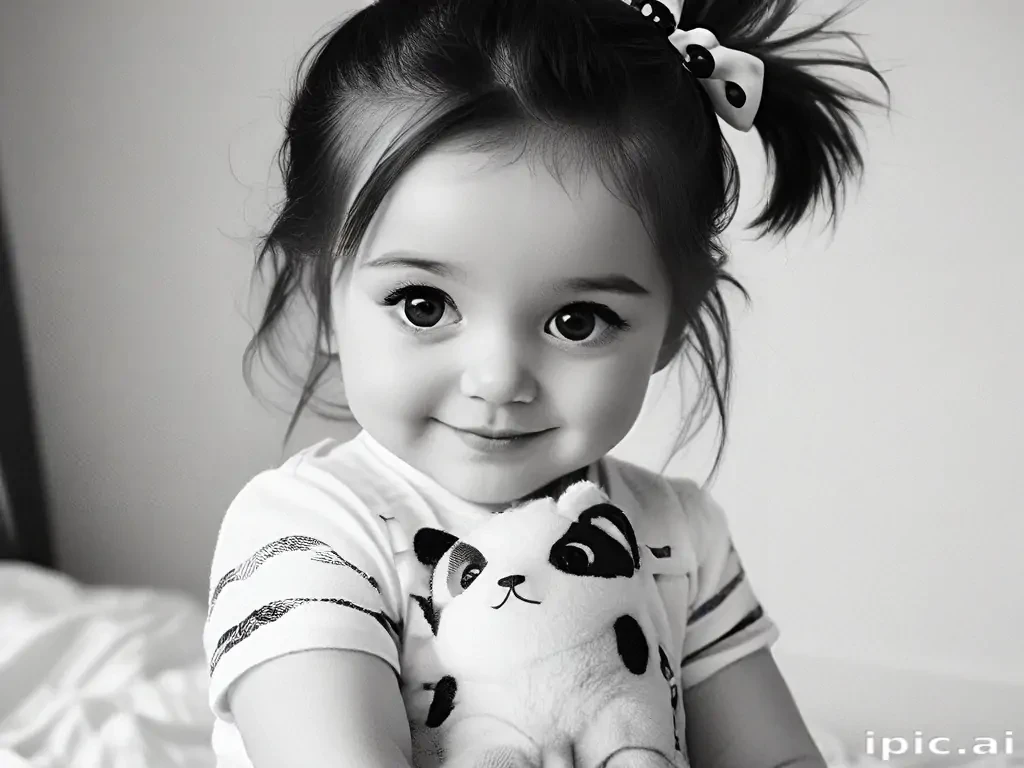 black and white cute