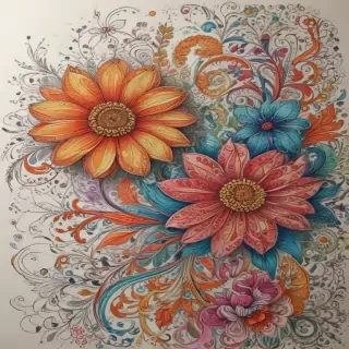 flower doodle art