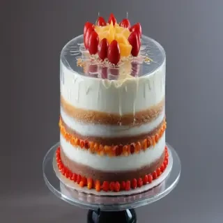 transparent birthday cake
