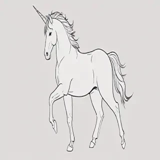 unicorn outline