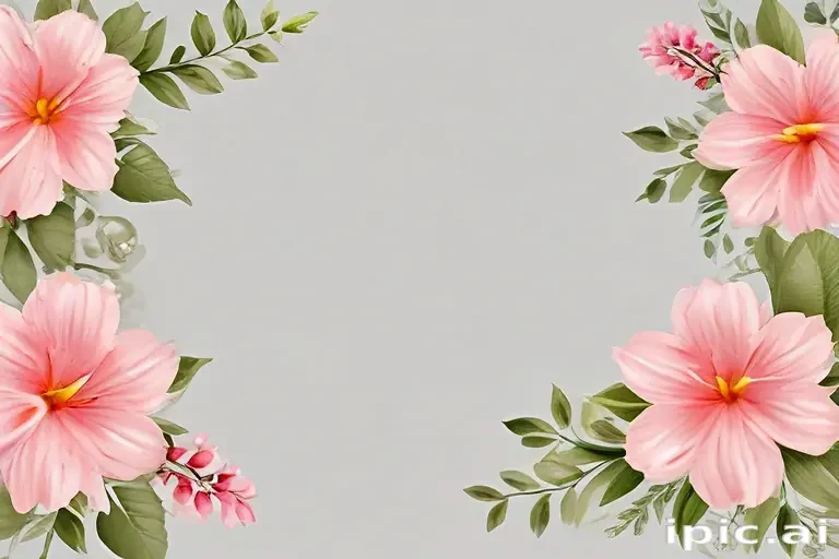 flower border transparent