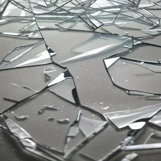 transparent shattered glass