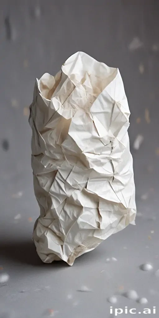 crumpled up paper