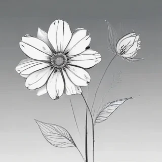 flower line art
