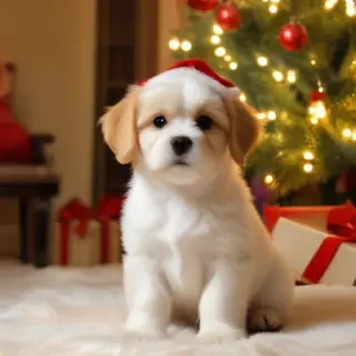 cute christmas dog wallpaper