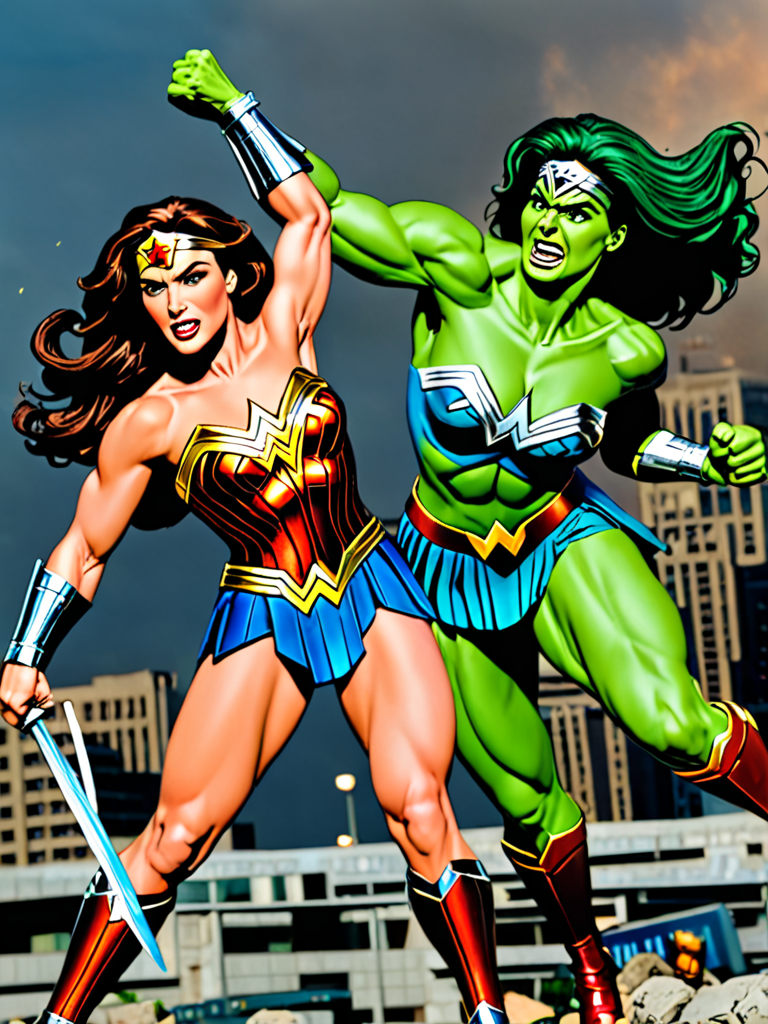 Ai Image Generator - Ai Art Generator - High Quality and 100% Unique Images  - iPic.Ai — wonder woman fighting she-hulk