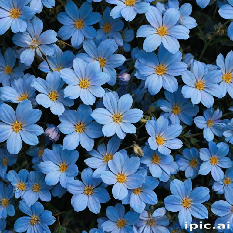 blue flowers aesthetic
