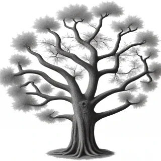tree drawing png