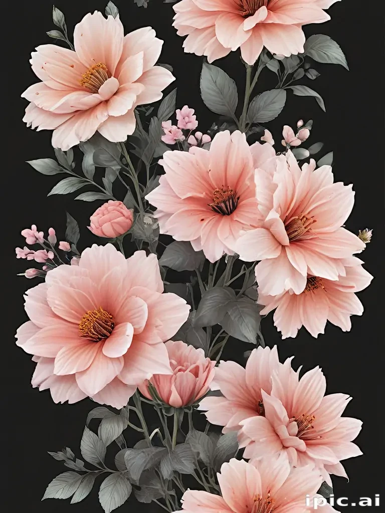 aesthetic flowers transparent background
